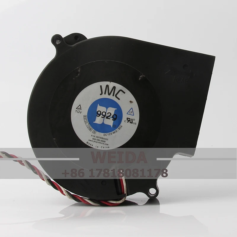 

Test OK For JMC B9733-12HB 12V 0.8A 9CM 95 * 72 * 33MM 3-Wire Server CPU Turbo Centrifugal Fan Blower