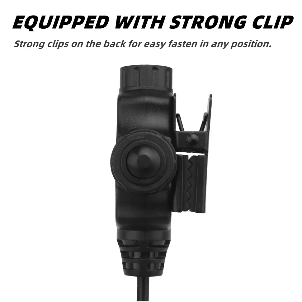 U94 V2 Model PTT Cable Plug  Hunting Headset Adapter PTT for Walkie Talkie Motorola Kenwood BAOFENG Radio 4