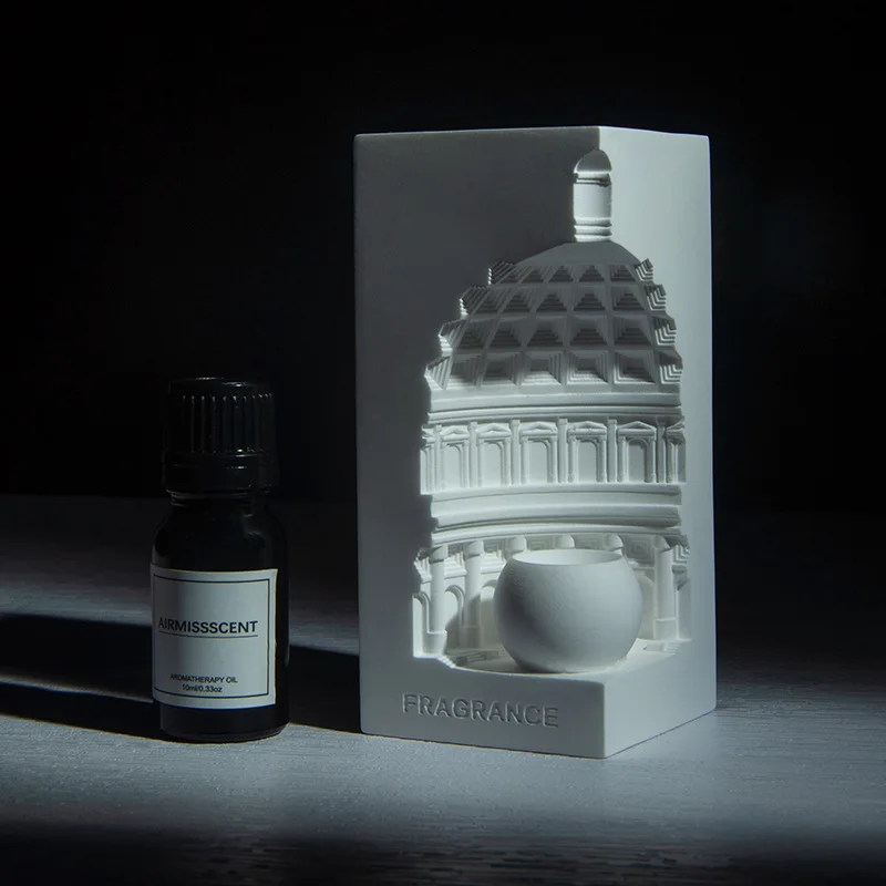 Nordic Roman Architectural Aroma Diffuser Stone with 10ml Essential Oil,High-end Scented Ornament, Aroma Diffuser Stone.