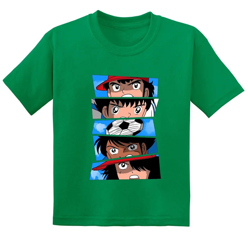 Hot Sale Anime Captain Tsubasa Le Petit Footballer Print Kids T-shirt Baby Boys Girls Clothes Summer Children Cotton T shirt 3