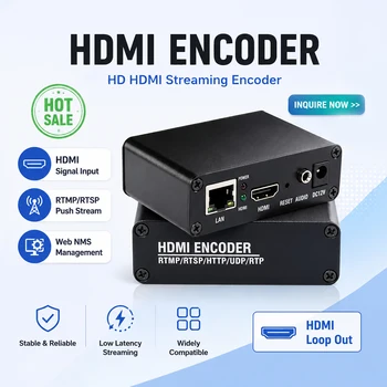Encoder video HD da HDMI a Ip H265 H264 Webcast Push Streaming Rtmp/hatt/rtsp Ts Flv Iptv Catv Encoder di rete