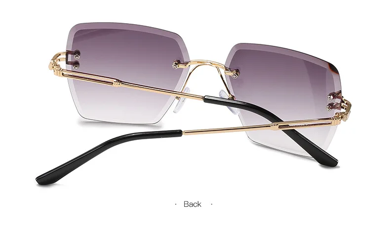 Fashion Square Sonnenbrille Frauen Marke Designer Gradienten Großen Rahmen Sonnenbrille Weiblichen Schatten Retro Vintage Oculos De Sol – Detail 4