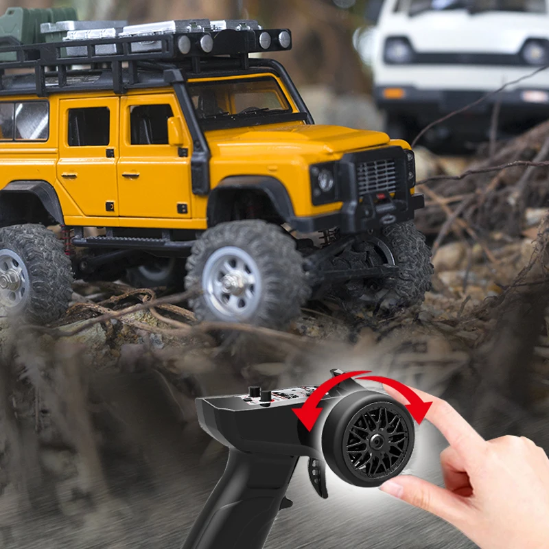 1:28 Mini RC Car SG2801 2.4G Simulation Remote Control 4WD Off-Road Climbing Truck with Front and Rear Lights Vehicle Model Toy 4