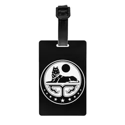 Custom Chechen Coat Of Arms Luggage Tag With Name Card Chechnya Privacy Cover ID Label for Travel Bag Suitcase