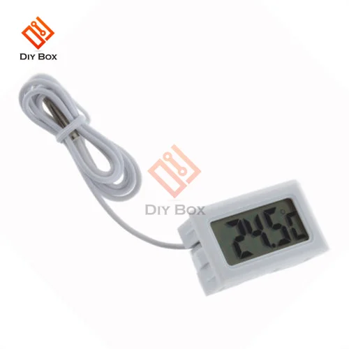 LCD Digital Thermometer Temperature Sensor Temp Meter Thermostat Thermal Regulator Controller 1M 3M Cable Probe FY-10 5