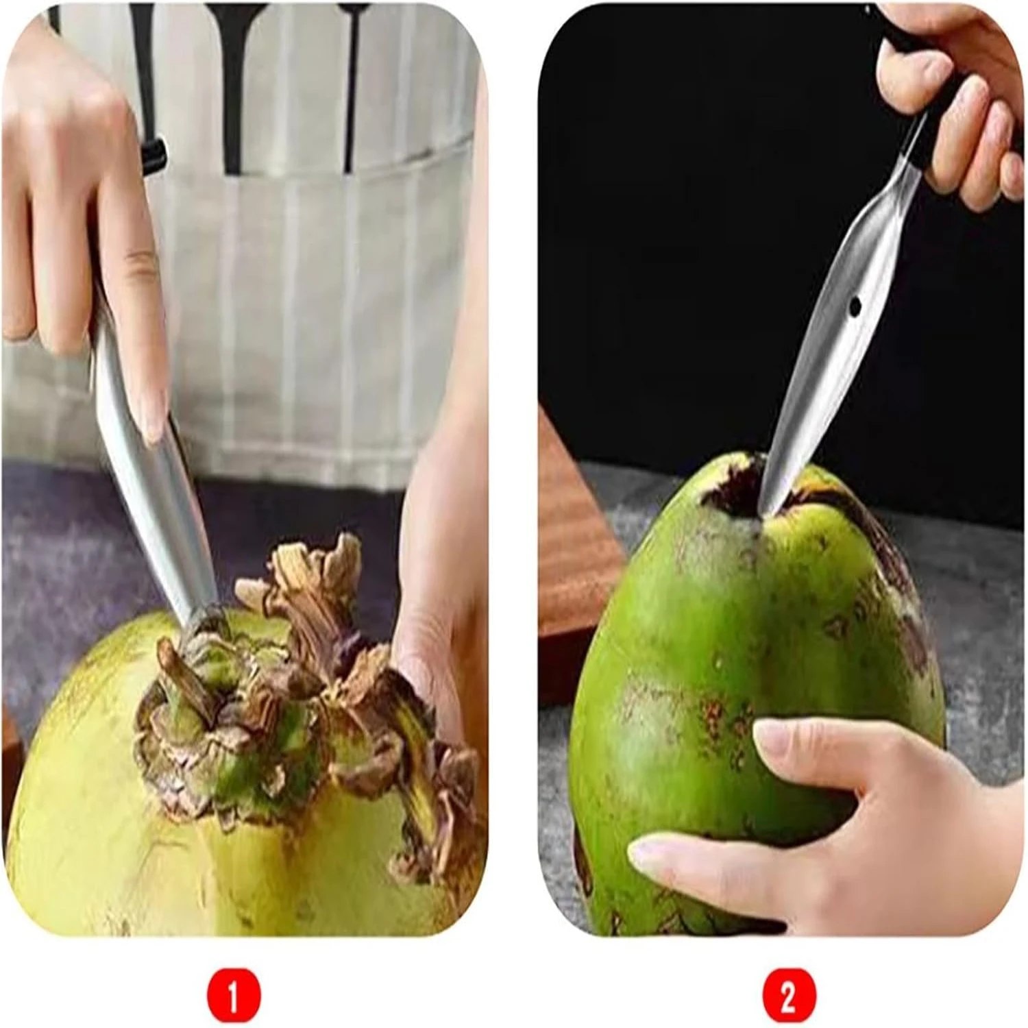 Stainless Steel Meat Scraper with Wooden Handle-Meat Removal Tool