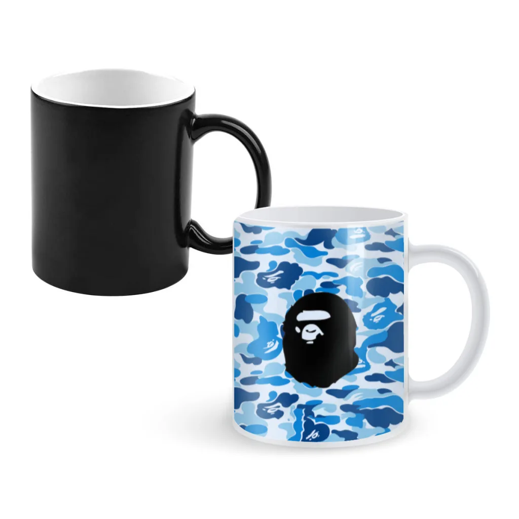 

Camouflage Camouflage Shark Pattern Thermochromic Ceramic Tea Cup Coffee Mug Children's Birthday Gift