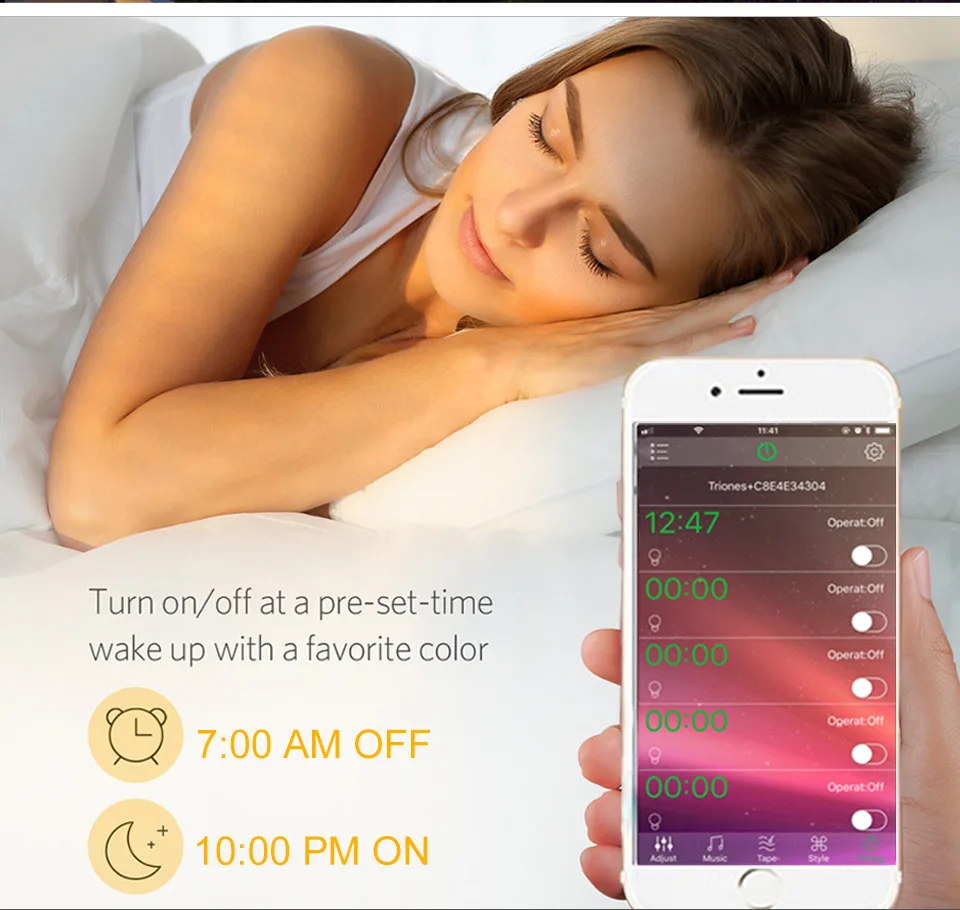 E27 Smart Light Bulbs, Bluetooth Color Changing Light Bulbs, Warm RGBW Color Changing LED night Lamp for Bedroom and Home