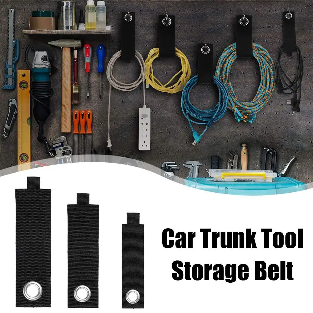 

Multifunctional Storage For Hoses And Wires Car Trunk Tool Organizer With Extension Cord Hanger With Magic Tape Car Interio L5F7
