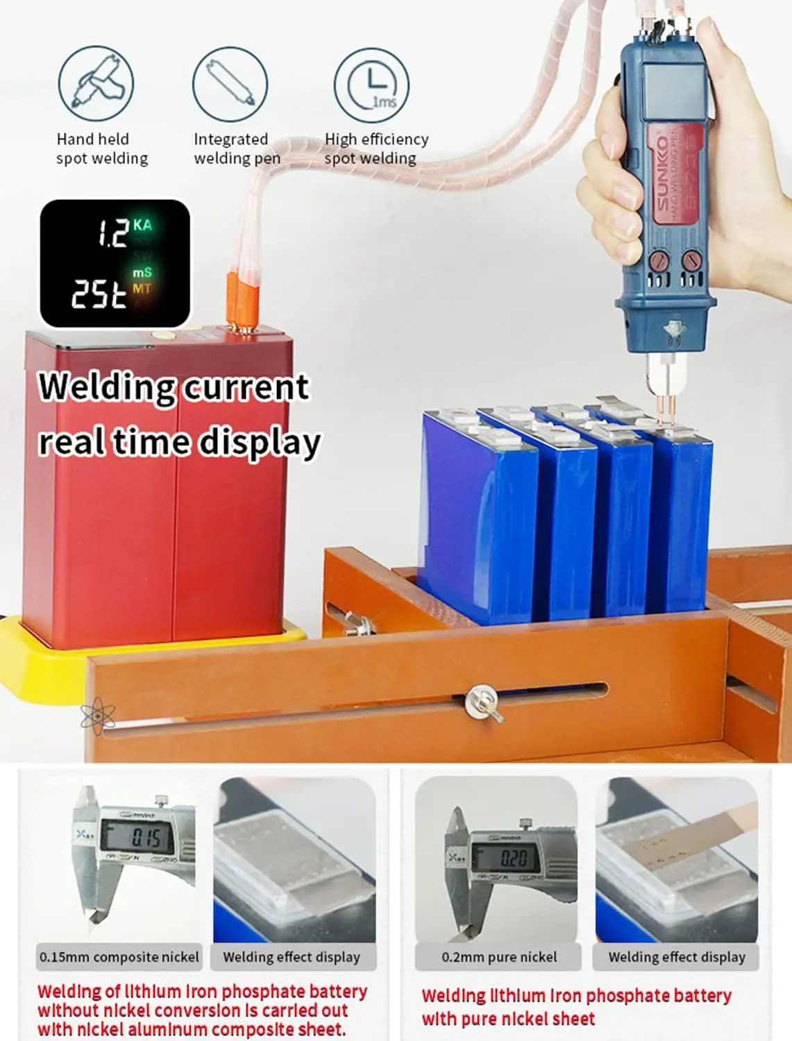 NEW Glitter 801D Pulse Battery Welding Machine Spot Welder Used For Welding Of Lithium Battery Pack Capacitor Energy Storage Spo