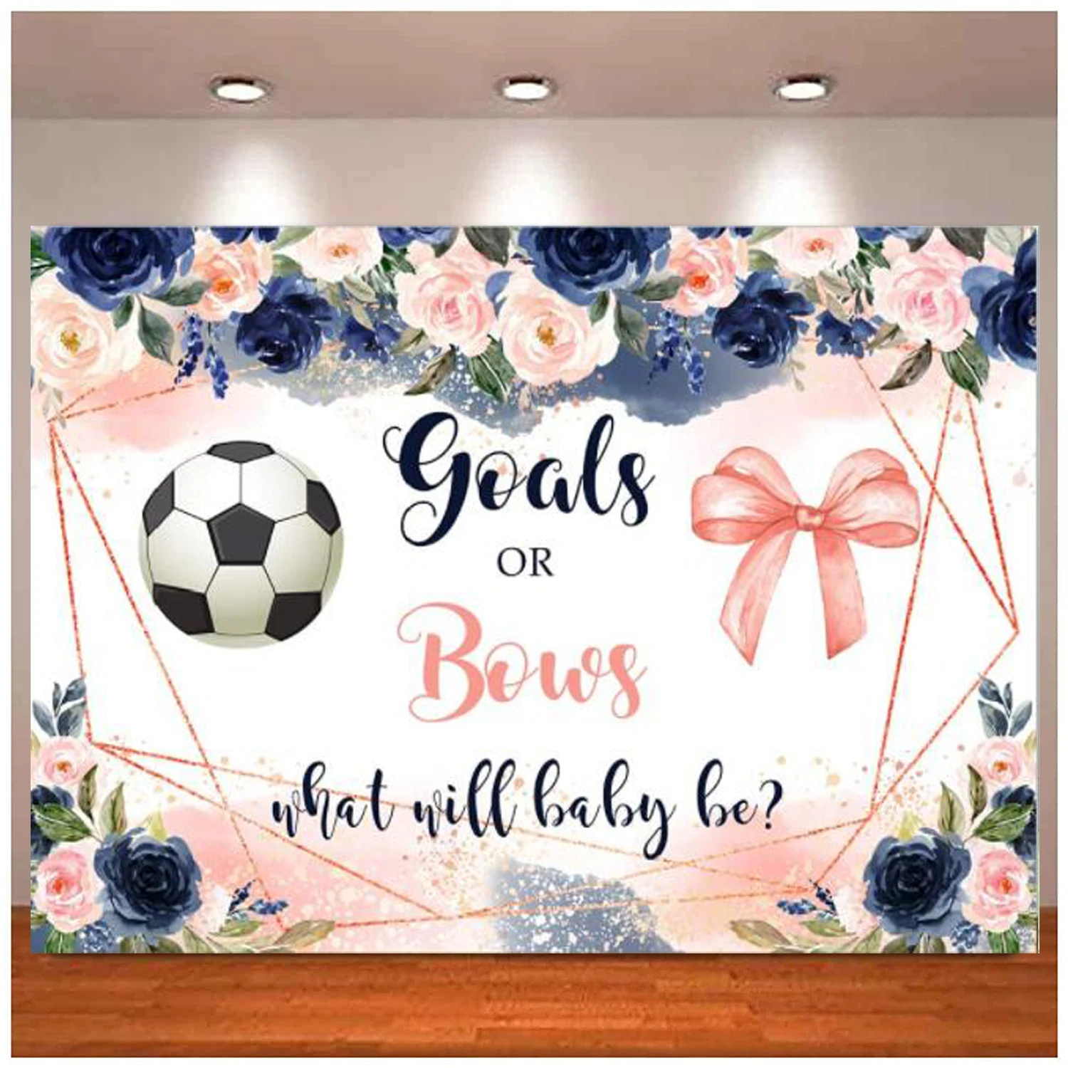 Голубой или розовый фон для фотосъемки с изображением цели или бантов для детской вечеринки