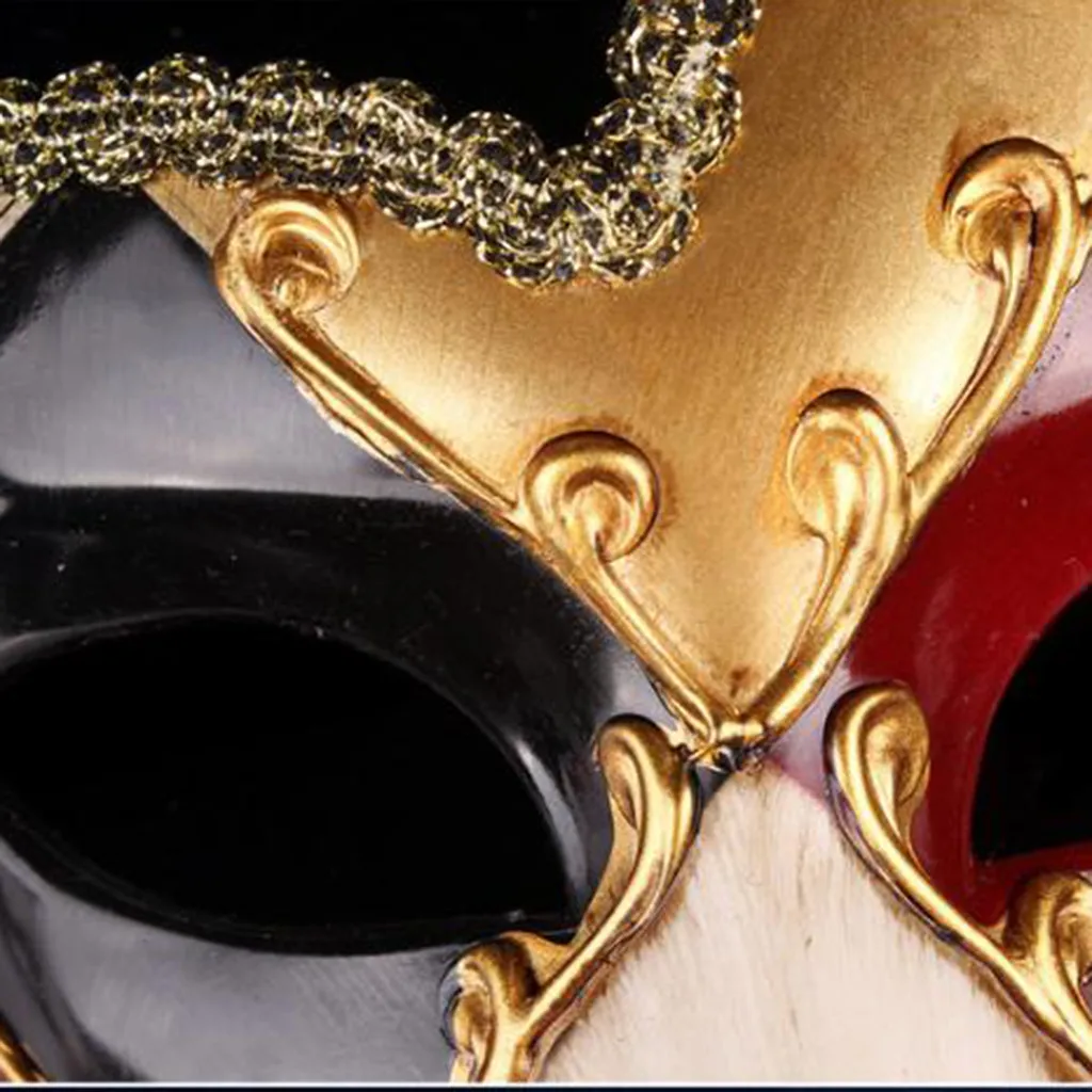 남성용 가장 무도회 마스크, 빈티지 베니스 체크 무늬, 뮤지컬 파티, 마르디 그라