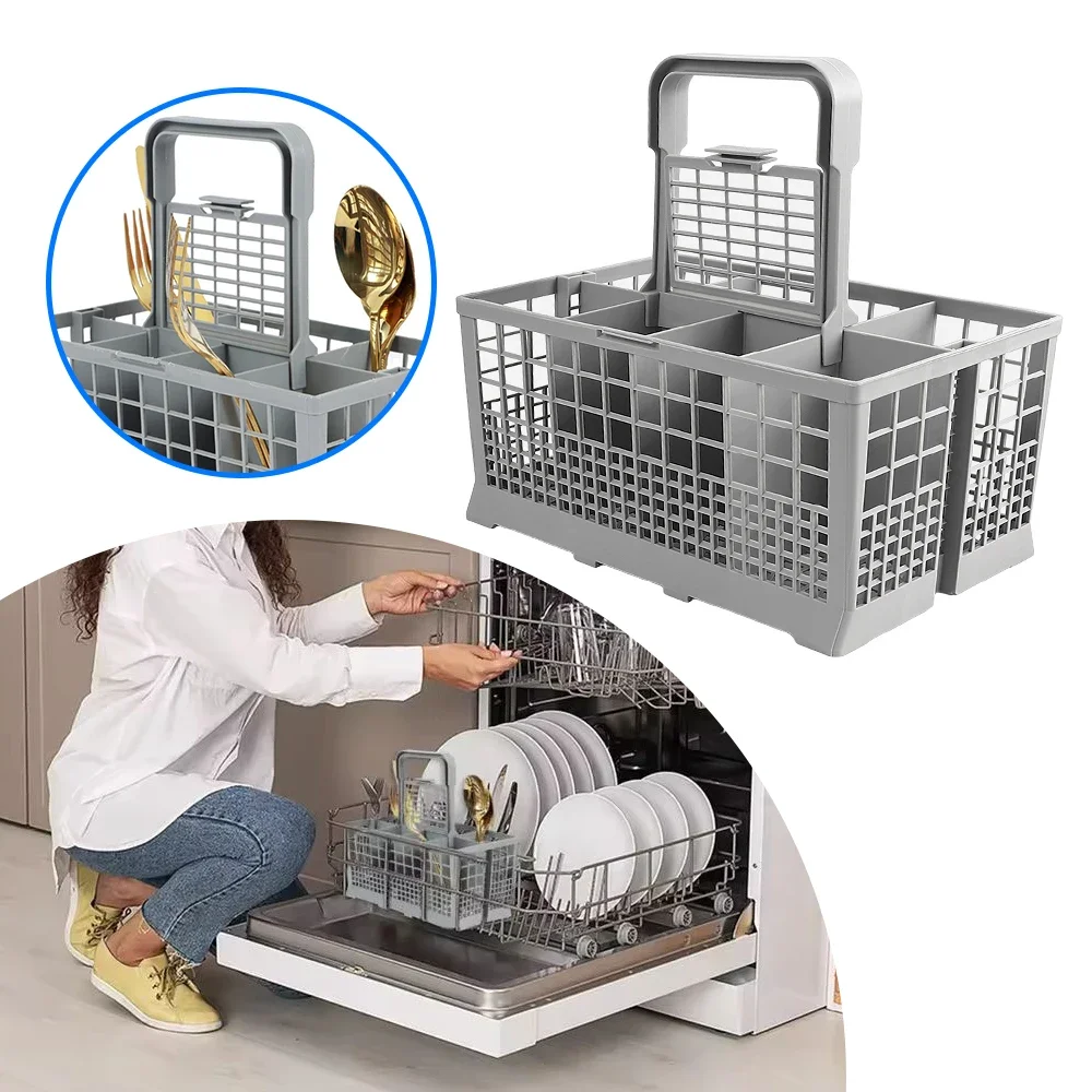 Description Picture 6 of itemMultifunctional Universal Dishwasher Basket Foldable Cutlery Holder for GE Dishwasher Basket Part Knife and Fork Storage Basket