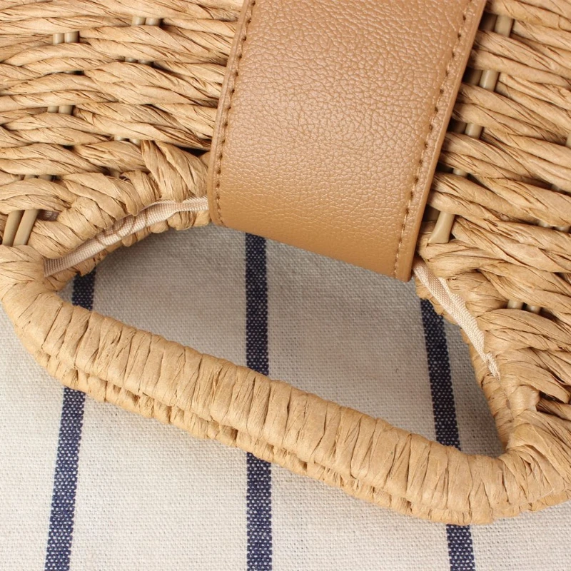 New Japanese Woven Bag, Unique Western Style Grass Woven Bag, Versatile Crossbody Beach Vacation Bag