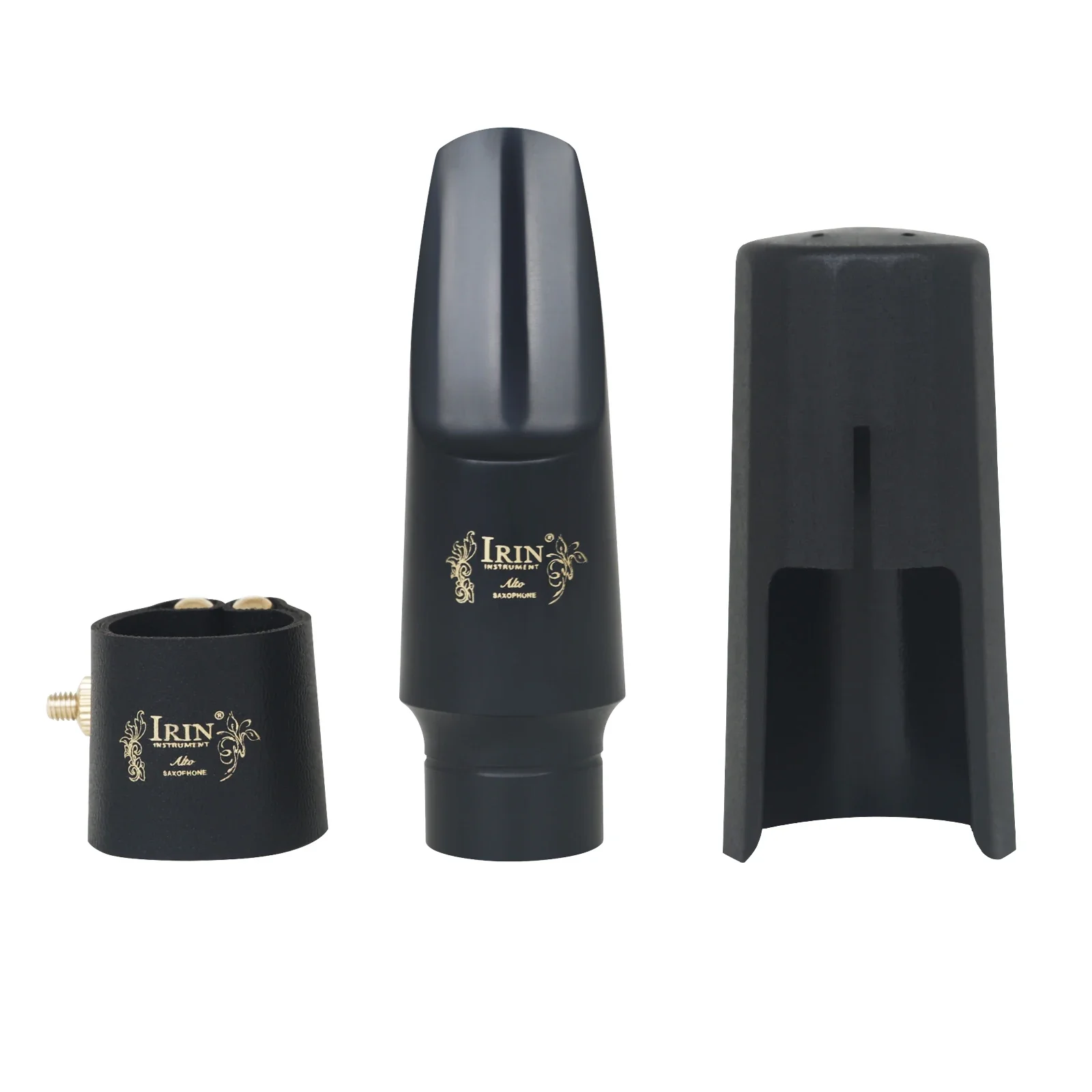 IRIN Alto Saxophone Mouthpiece Set Ligature Clip Flute Head Cap for Alto Saxophone Parts Woodwind Instrument Accessories