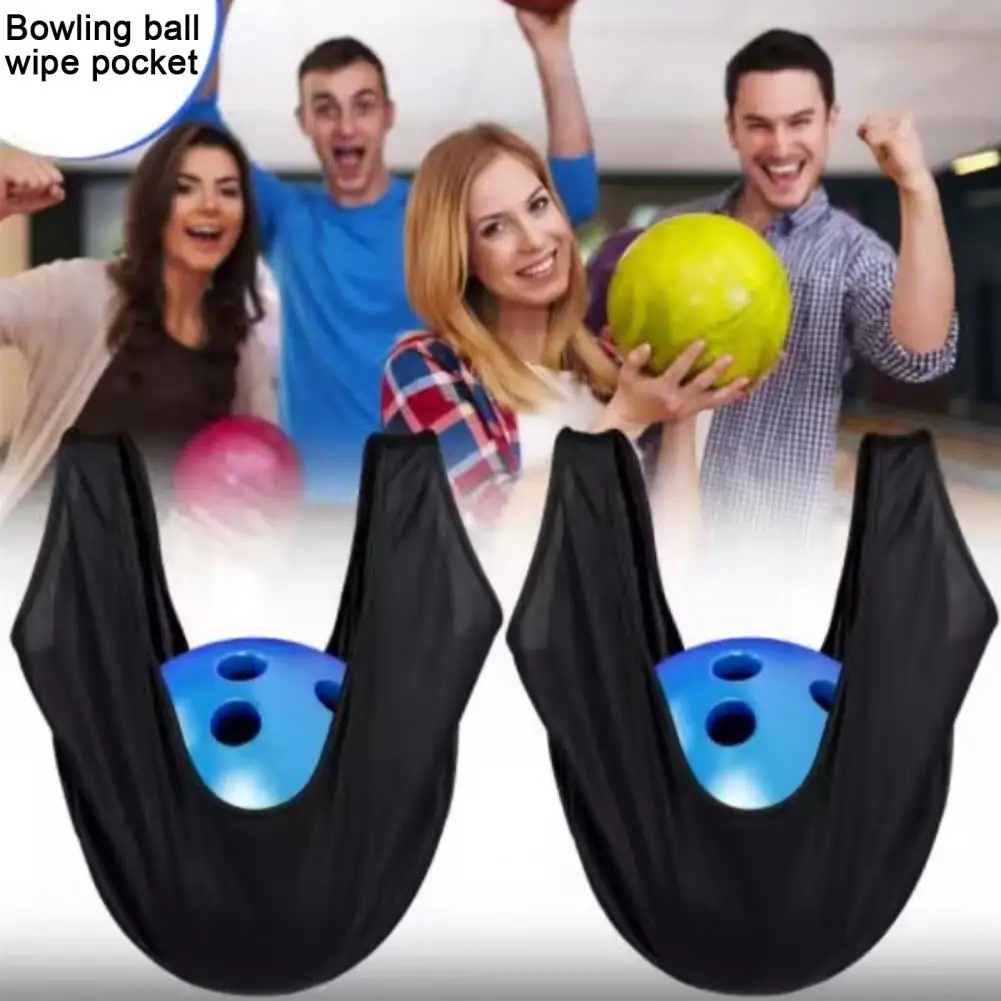 Bowling Ball Pouch Seesaw Towel Polisher Bag with Washable Towel Carrier for Accessories for Easy Bowling Accessories