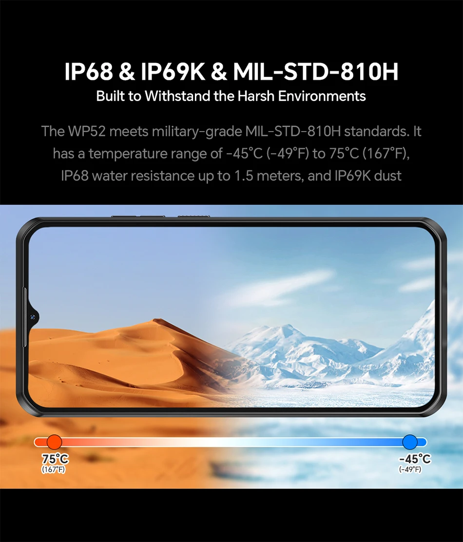Wp52 Riser OUKITEL WP52 5G 16(4+12)+256GB - Intelec | Tecnología y Fitness