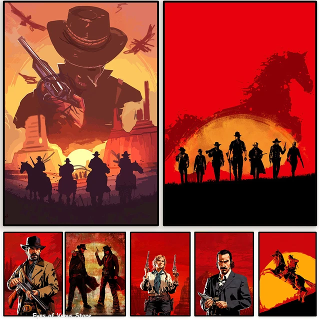 RDR Arthur Morgan Red Round Sticker - Character PNG Sticker