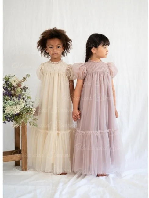If This World Was Mine Tiered Half Sleeve Dress in Ivory