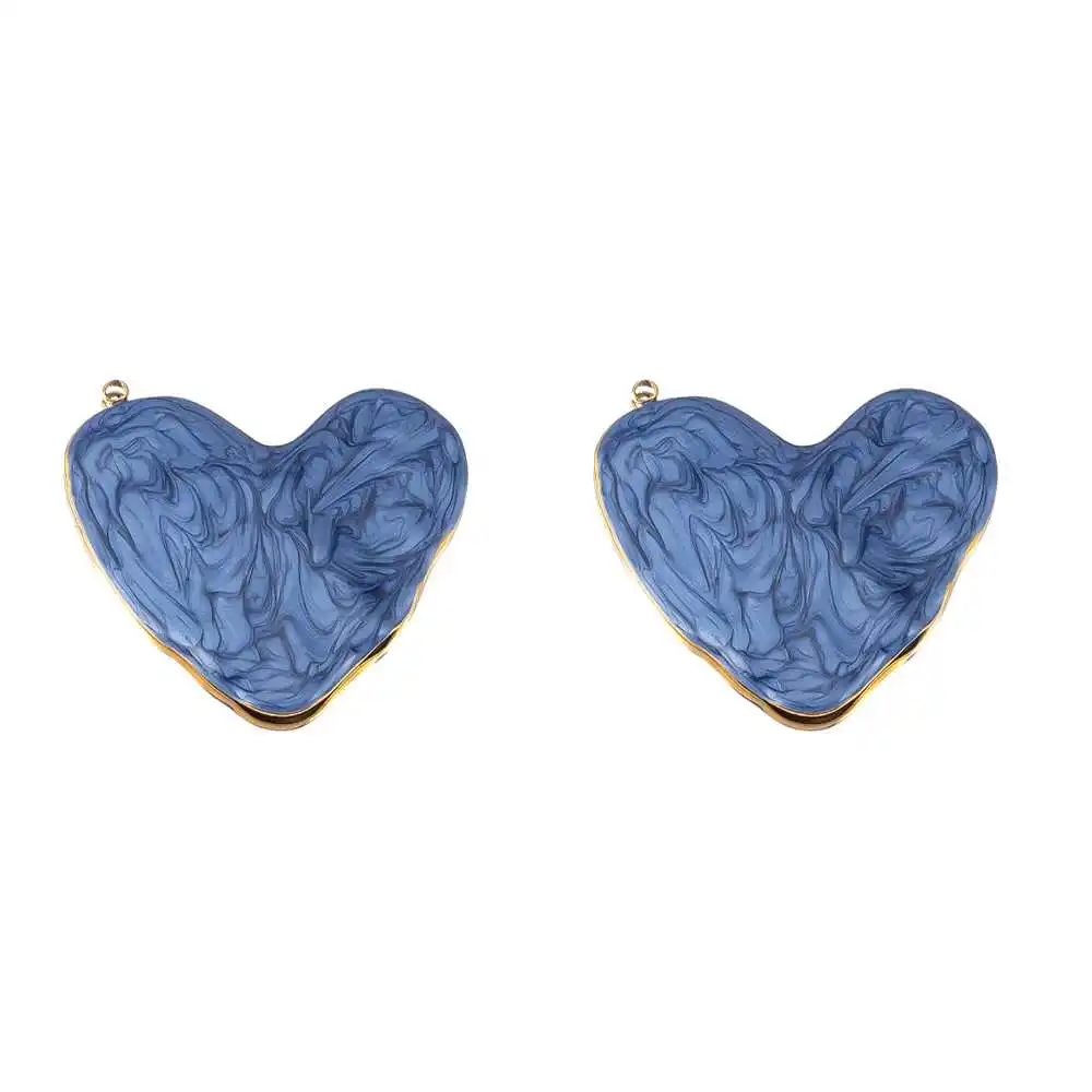 2 Stück Edelstahl Dunkelblau Emaille Retro Charm Böhmen Stil Anhänger für DIY Ohrring Halskette Strand Urlaub Schmuckherstellung – Detail 6