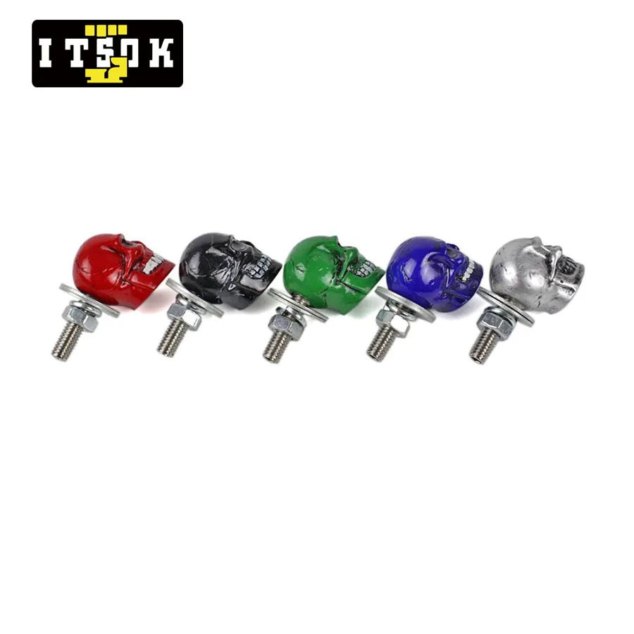 Bulloni del Telaio della Targa, 4 Pezzi Bulloni del Telaio della Targa con Filettatura Universale Viti Elementi di Fissaggio Accessori Per Parti di Ricambio Per Moto(Argento