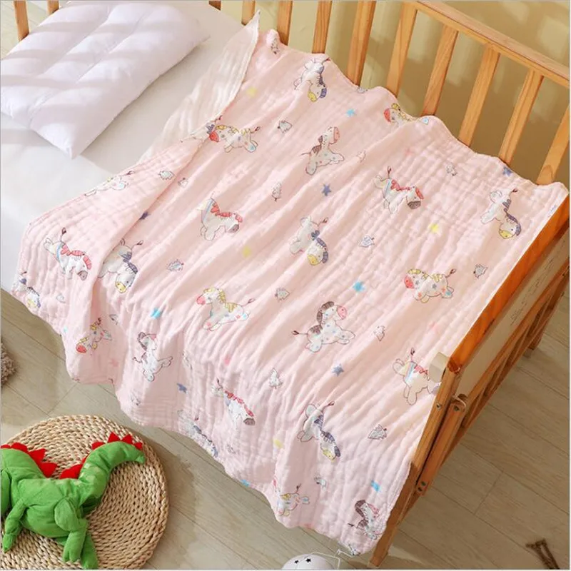 6 Layers Grey Arrow Muslin Cotton Multi-usage Swaddle Baby Receiving Blanket Bath Towel Newborn Swaddle Quilt 6