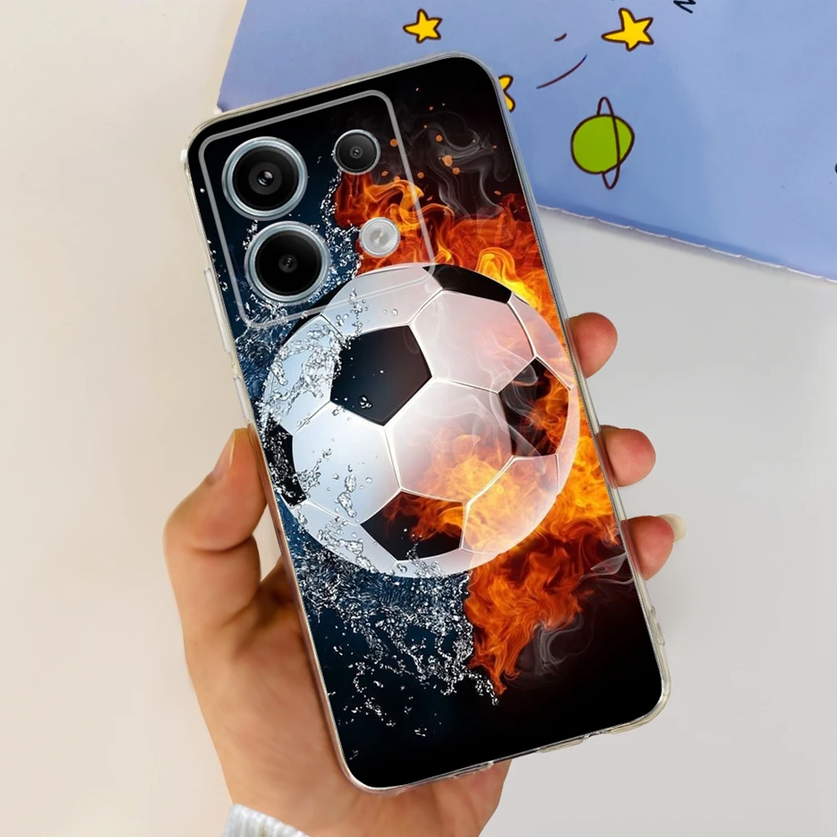 Chic Painted Clear Silicone Phone Case with Bumper Protection