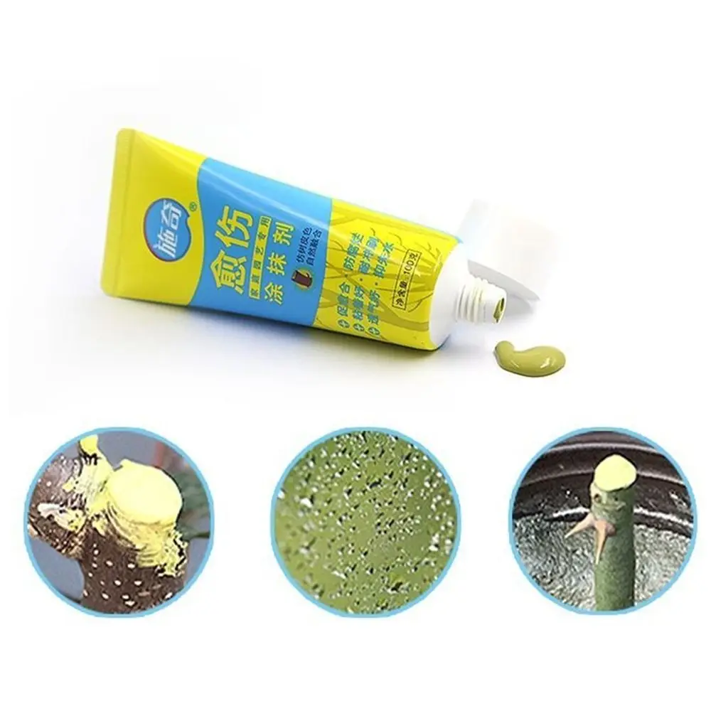 Plant Wound Sealer 100g Tree Wound Bonsai Cut Paste Plant Restoring Regrowth Sealant Smear Agent Pruning Compound Sealer With Brush