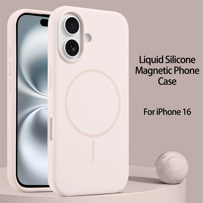 Luxury Liquid Silicone Magnetic Wireless Charging Phone Case