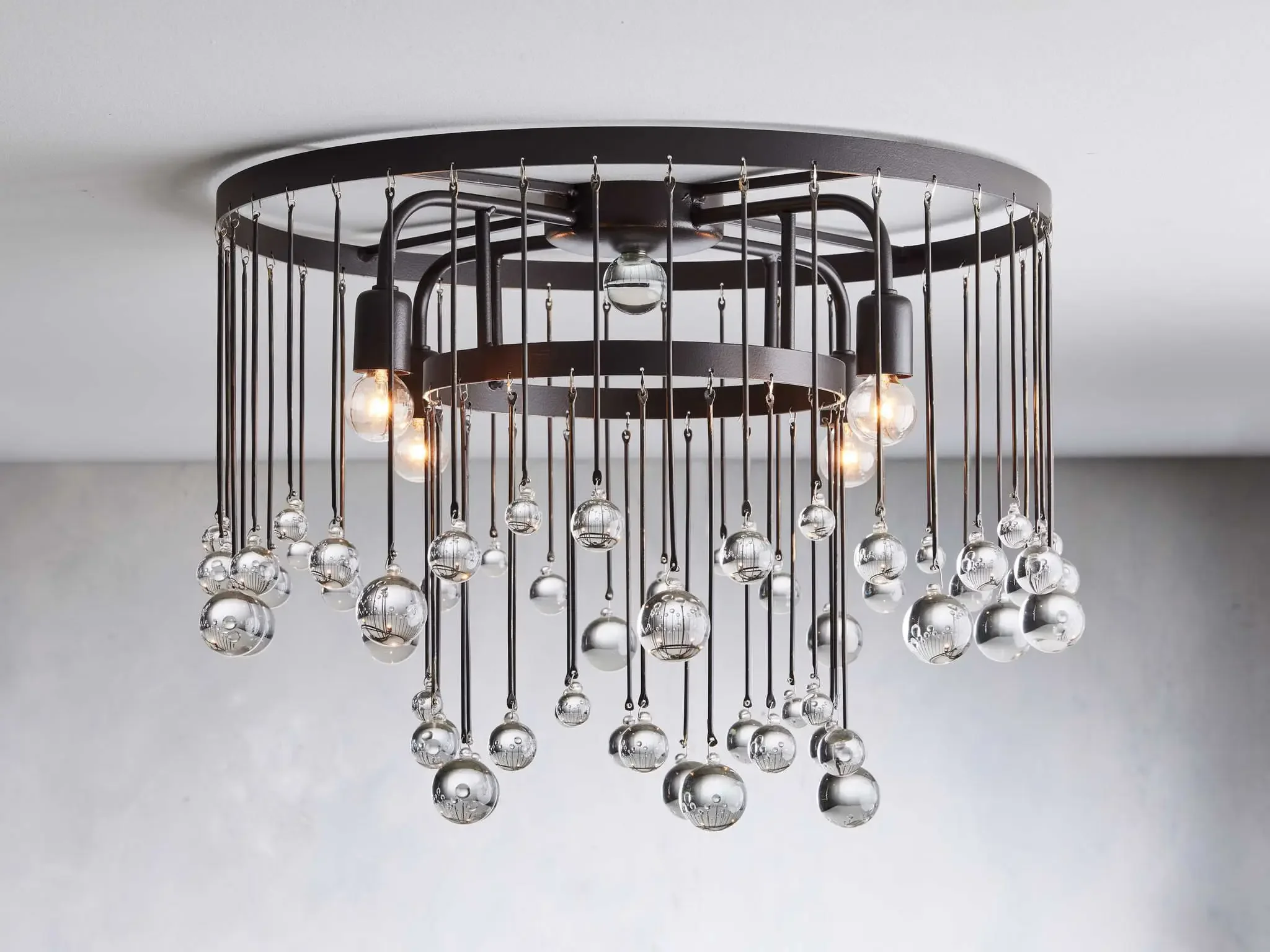 Modern Iron Retro Lantern Tears Creative Crystal Antique Bedlight Corridor Pendant Light