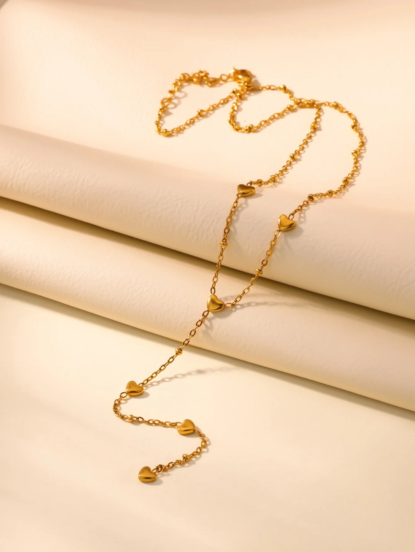 Stainless Steel Pendant Necklace 18K Gold Plated