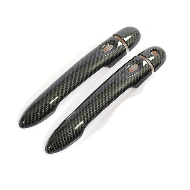 For Renault Clio IV Clio 4 Lutecia 2012-2019 Glossy Black Carbon Fiber Car Door Handle Cover Styling Accessories 2013 2014 2015