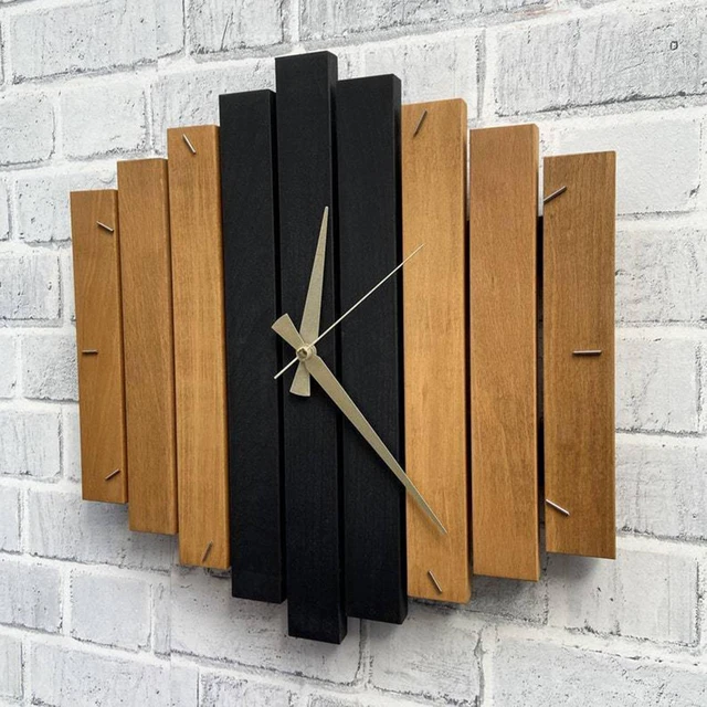 Textured Wood Clock Art - Stanley 0004 — Korzen Designs