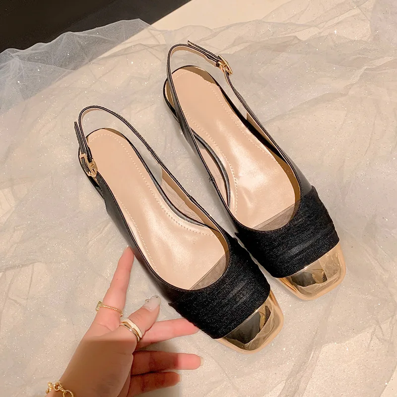 French Retro Baotou Sandals for Women's  Summer Fashion Korean Edition Versatile Color Matching New Low Heel Women's Singles