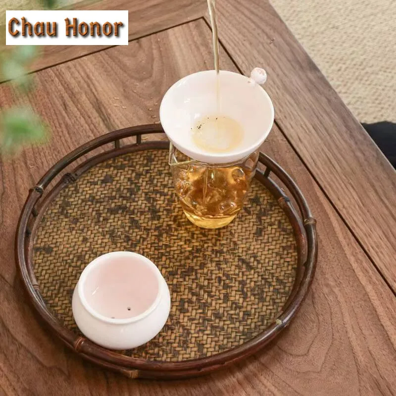 Dehua Mutton Fat Jade White Porcelain Handmade Hand Pinch Flowers Ceramics Tea Leak Household Kung Fu Teaset Filter Tea Ceremony