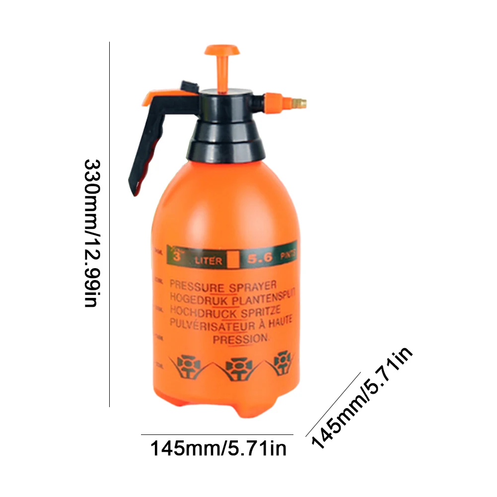 3L Manual Pump Bottle Portable Hand Operated Pressure Spray Bottle Handheld Garden Pump Sprayer Gardening Tool for Plant Flowers