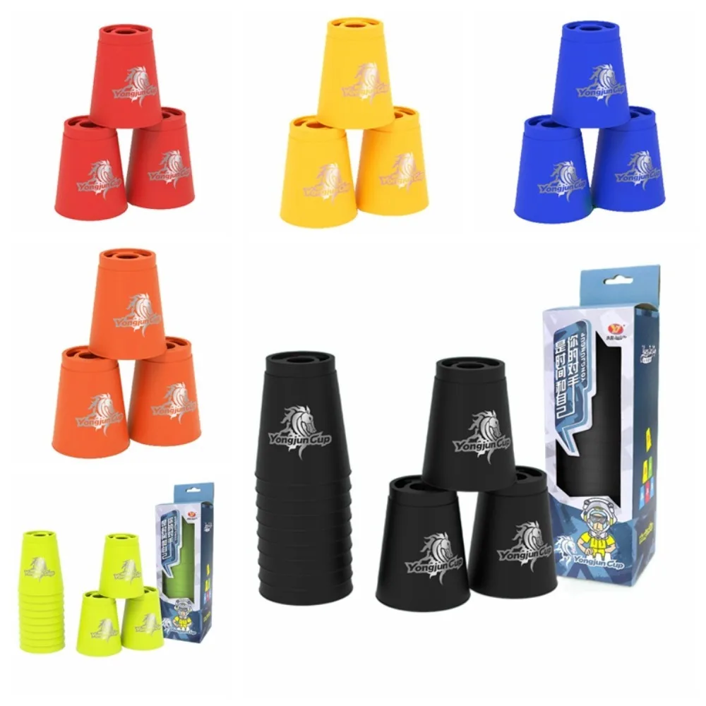 

12pcs/set Folding Cup Quick Stacks Cups Cups Educational Toy Sport Flying Racing Cup Colorful Plastic Sport Stacking Cups