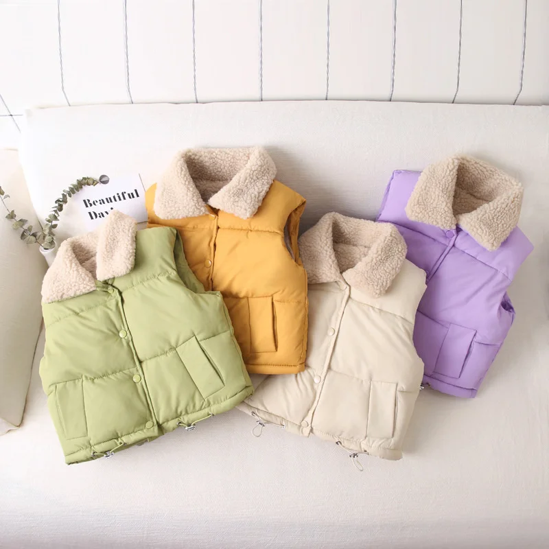 Boys Vest Baby's Kids Down Waistcoat Cute Warm Plus Thicken Winter Autumn Outdoor Jacket Children's Clothes