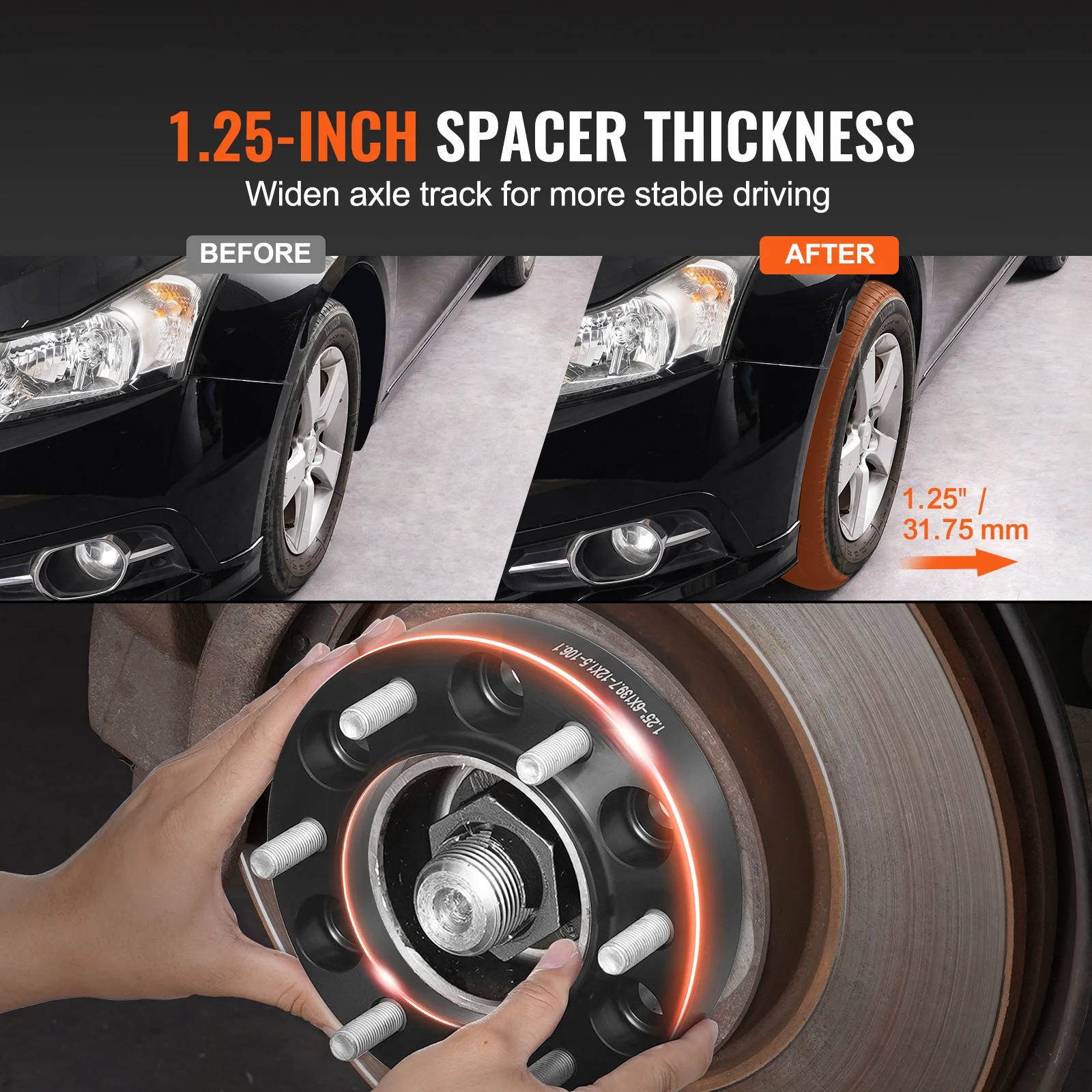 SucceBuy Wheel Spacers 1.25" 6"x5" Wheel Adapters  6 Lug Forged Spacer 106.1 mm Fit for 1979-2023 Toyota and Lexus  4 PCS Blue