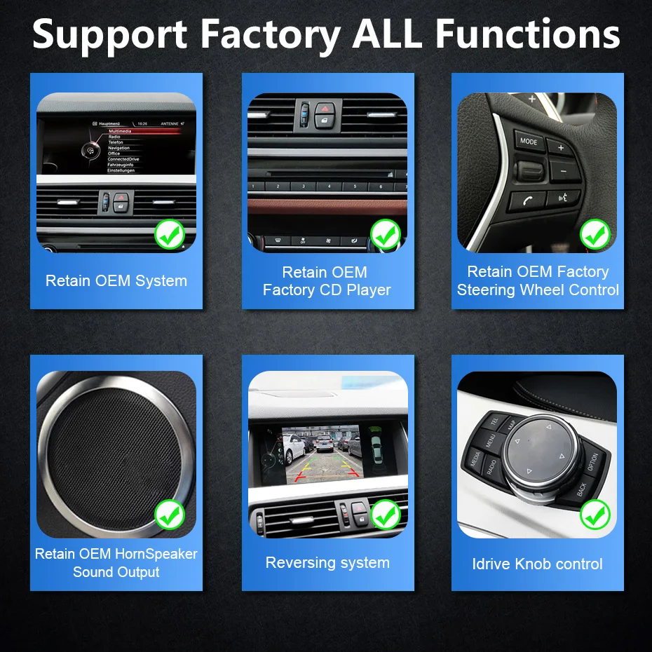 Pantalla estéreo inalámbrica CarPlay Android Auto de 10.25'' estilo original para BMW Serie 5 F10 F11 2011-2016, radio para coche, reproductor multimedia GPS, Autolink, Airplay, Mirror Link 5
