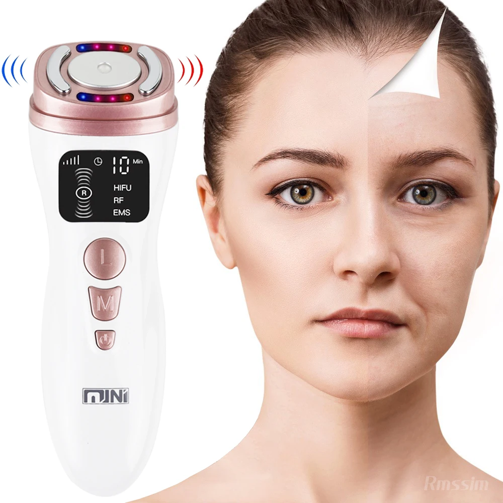 New Mini HIFU Machine RF Ultrasound Face Massager Beauty Device EMS Microcurrent Lift Tightening Skin Wrinkle Skin Care Product