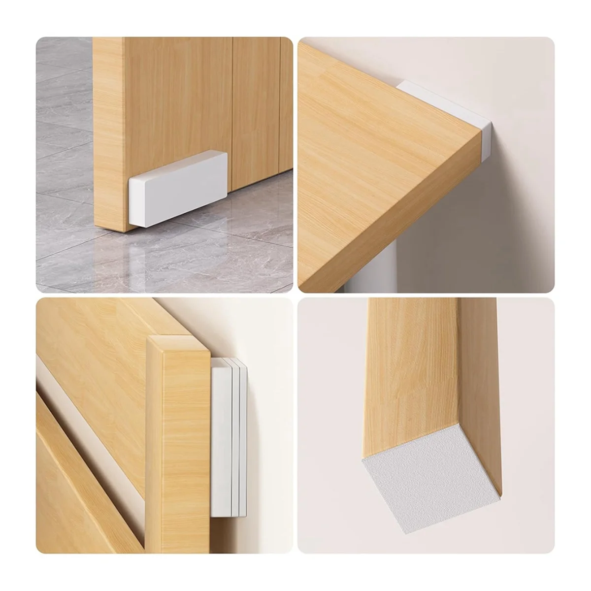 ABZV-20Pcs Furniture Pads,EVA Foam Headboard Stoppers for Wall, 10Pcs (15mm Thick)+10Pcs (5mm Thick) Wall Protector