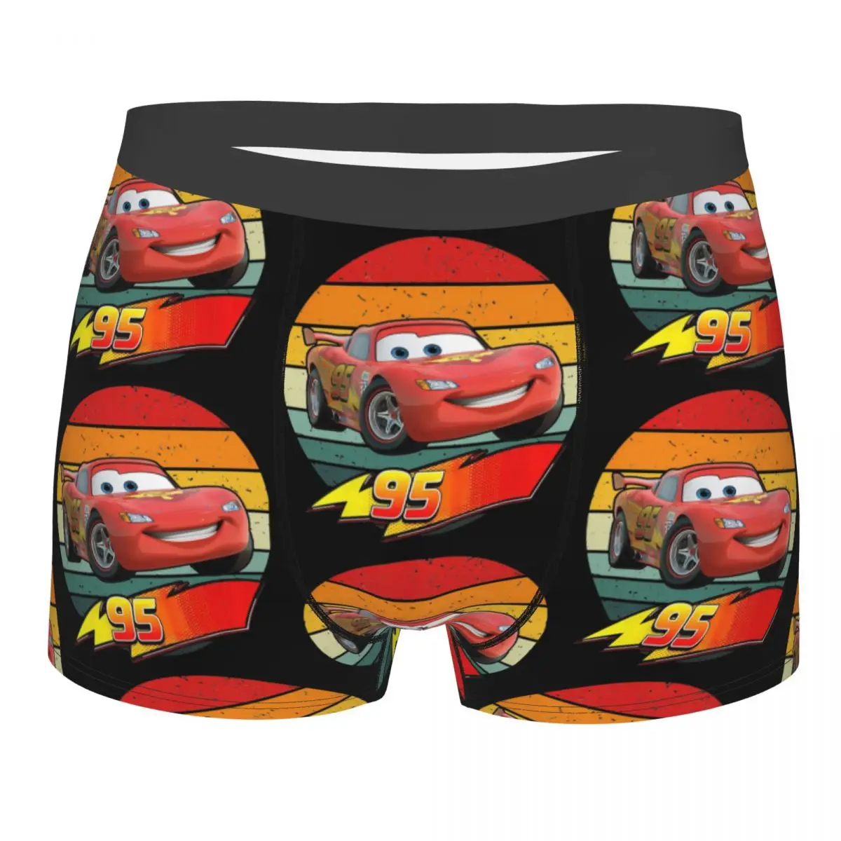 

Man Lightning Mcqueen Racing Cars Long Underwear Funny Boxer Shorts Panties Male Breathable Underpants S-XXL