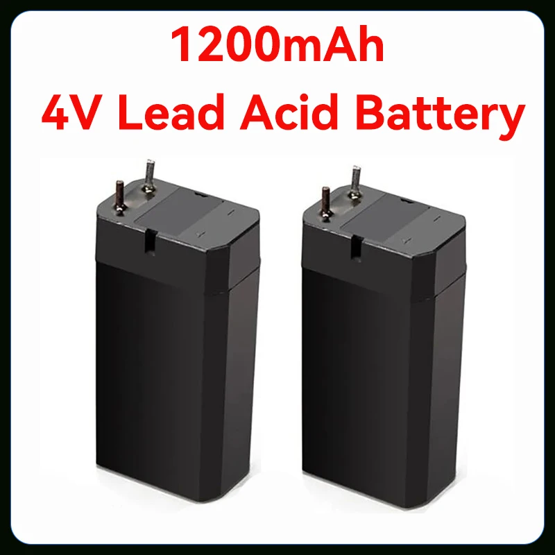 แบตเตอรี่ตะกั่วกรด 4V 1200mAh แบตเตอรี่ LED โคมไฟไฟหน้าไฟฉายผู้ตียุงไฟฟ้า 1