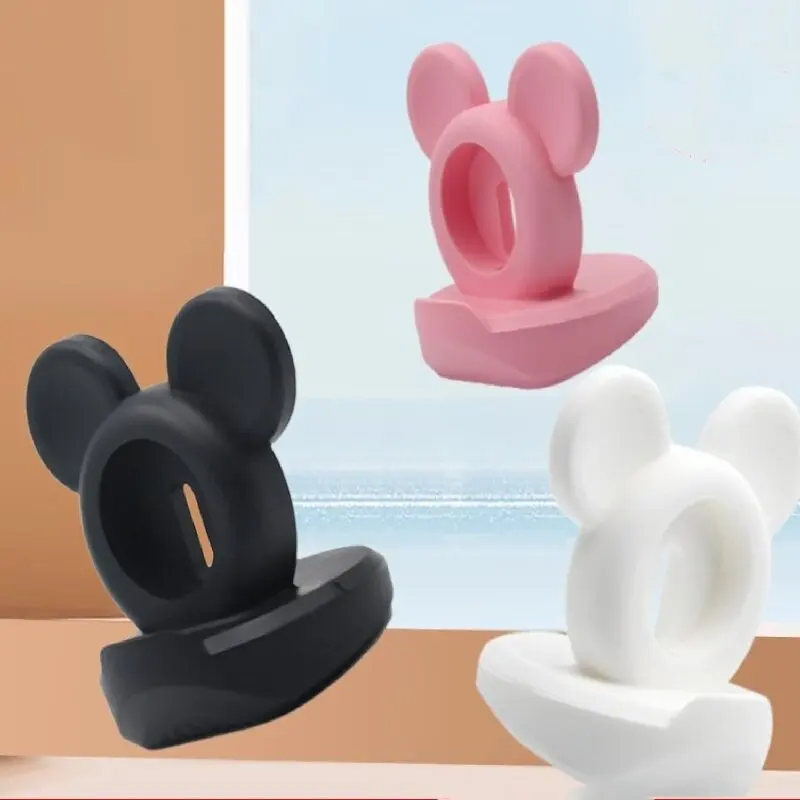Charger Stand Minnie Desktop Holder for Apple Watch 9 8 7 6 5 4 iWatch 3 2 1 SE Cartoon Silicone Charging Base