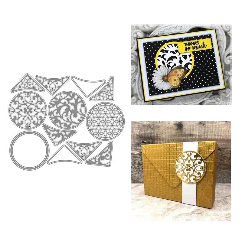 

The Round Panel Die Set 2022 New Metal Cutting Dies and Scrapbooking For Paper Making Embossing Frame Card Craft No Stamps