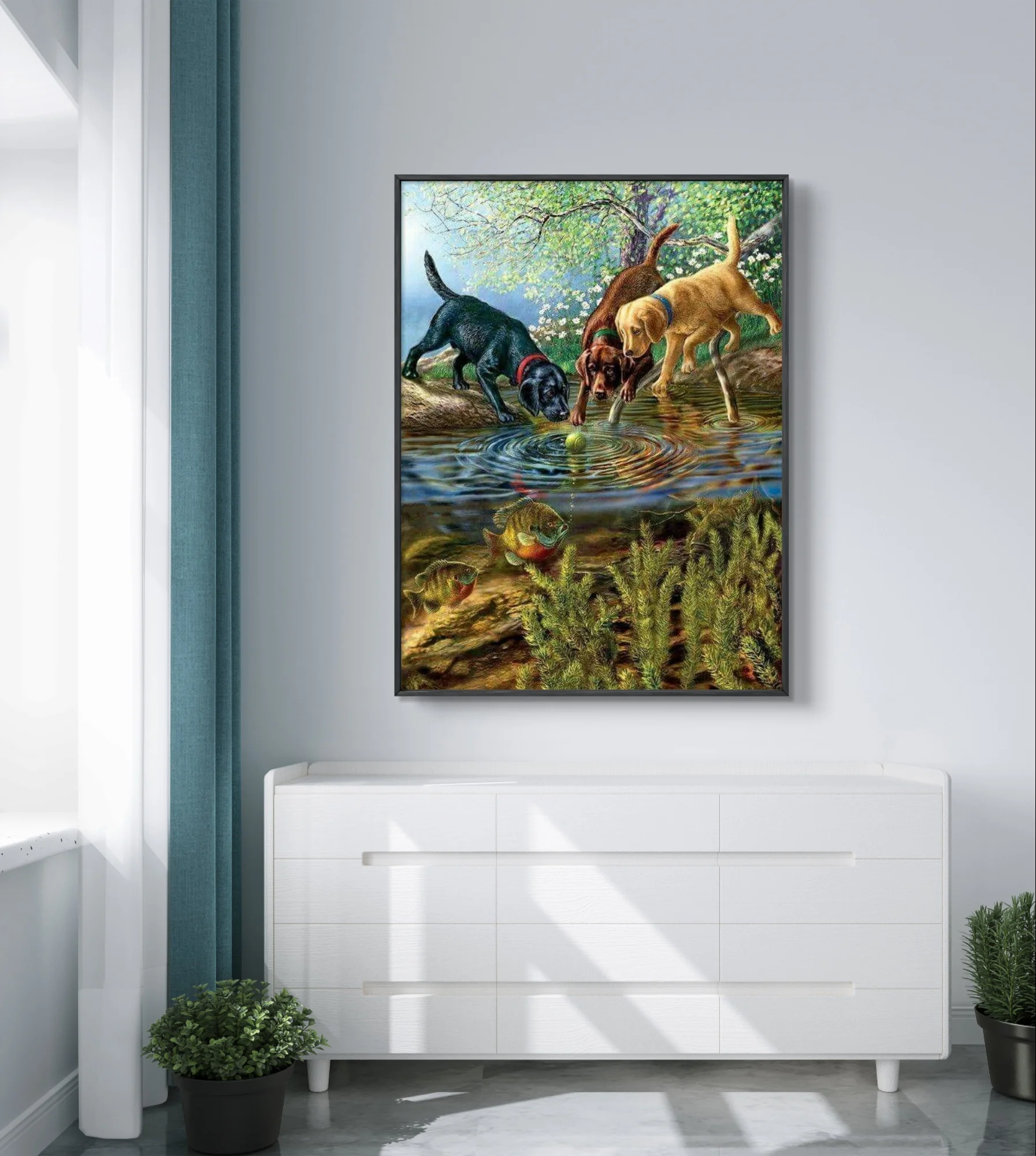 Labrador Retriever DIY 5D Diamond Painting Pet Dog Mural Hand Diamond Embroidery Cross Stitch Home Wall Decor Selling Child Gift