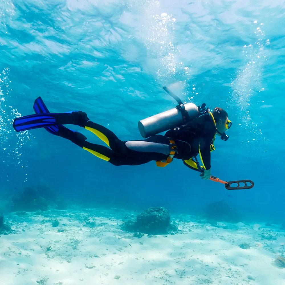 Detector de metales para submarinismo, plegable, resistente al agua, Detector de pulso, Detector de buceo, con batería recargable USB de 9V