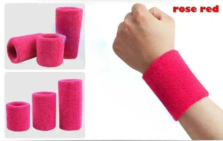 면 테리 천 손목 밴드 15x8cm 스포츠 테니스 농구 피트니스용 손목 보호대