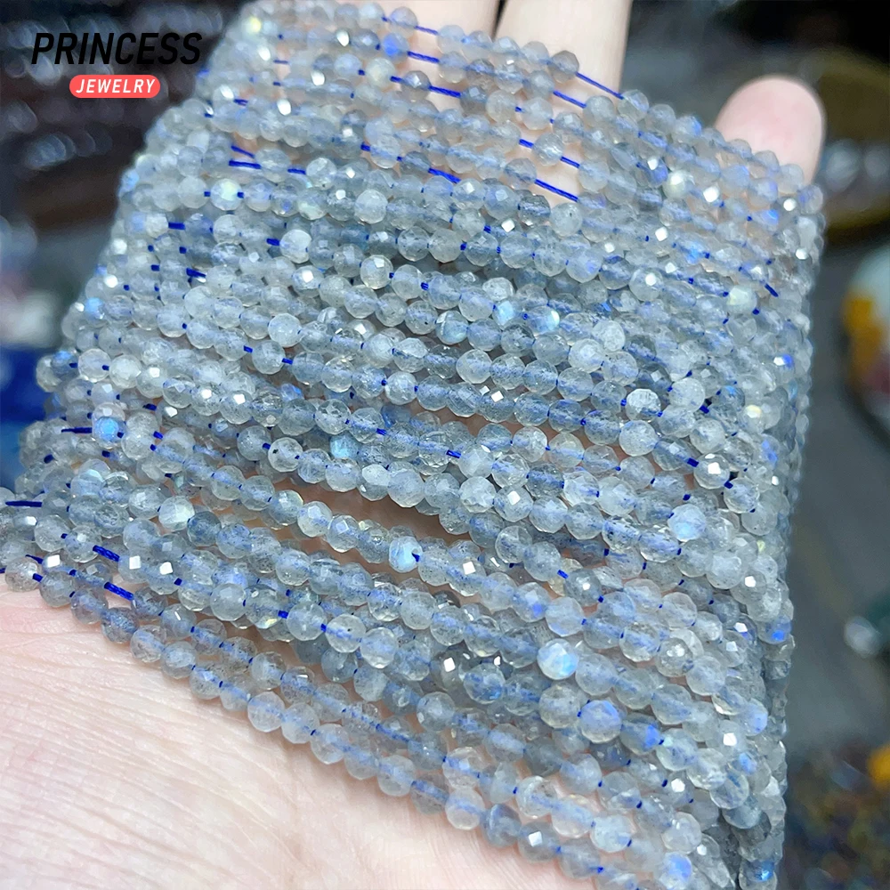 

A++ Natural Faceted Labradorite 4mm Seed Beads for Jewelry Making Bracelet Necklace Earrings DIY Accessories Wholesale